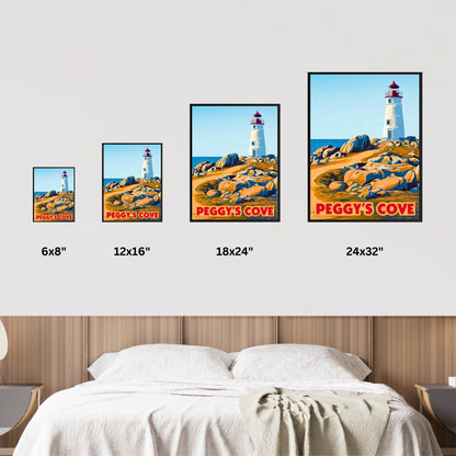 Peggy’s Cove Vintage Travel Poster - Iconic Canada Lighthouse Serenity