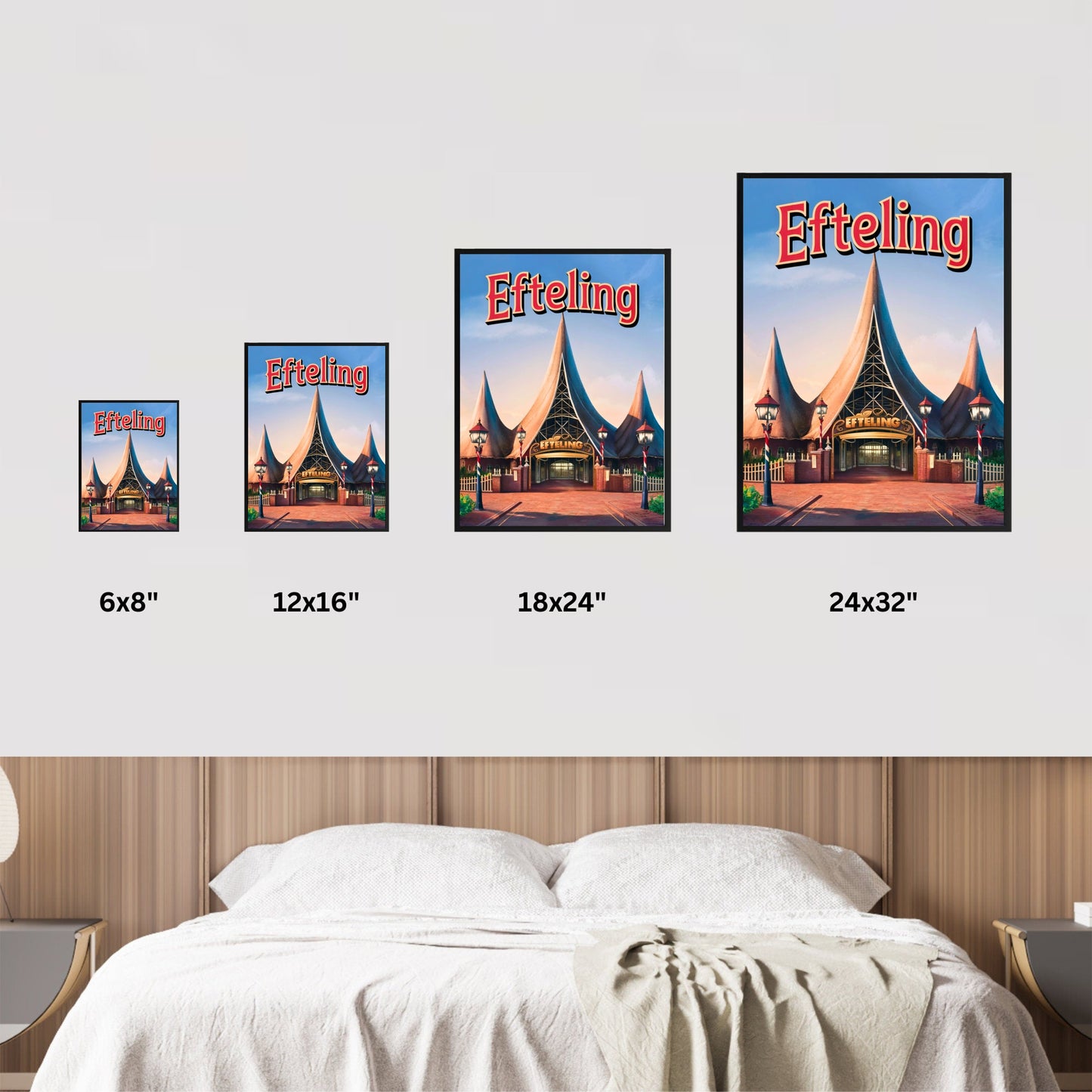 Efteling Vintage Travel Poster - Ride Through the Realms of Fantasy