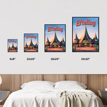 Efteling Vintage Travel Poster - Ride Through the Realms of Fantasy