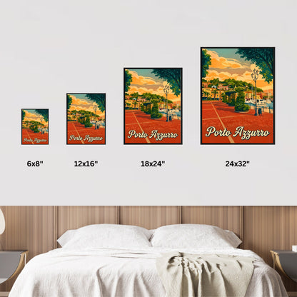 Porto Azzurro Vintage Travel Poster - The Heart of Elba