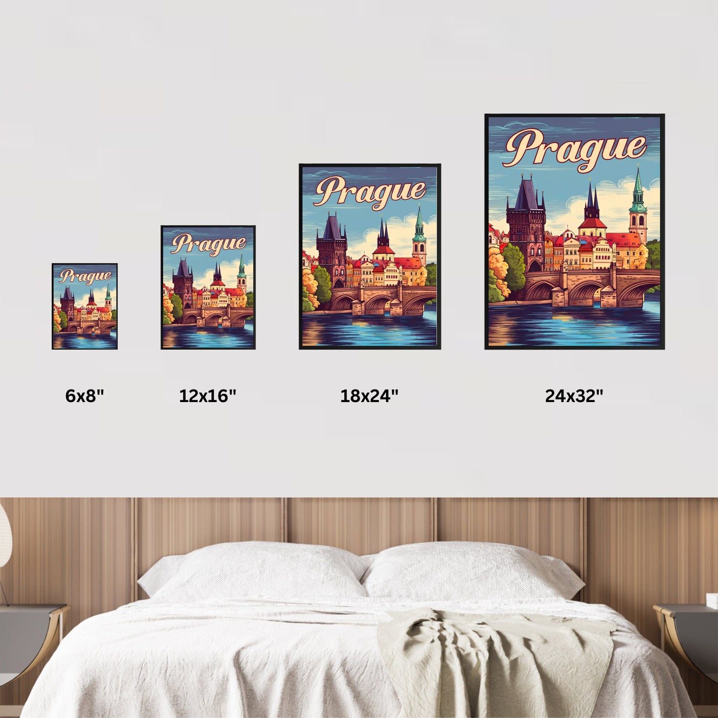 Prague Vintage Travel Poster - Spain