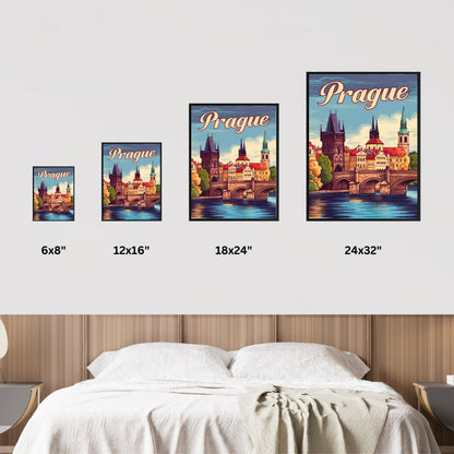 Prague Vintage Travel Poster - Spain