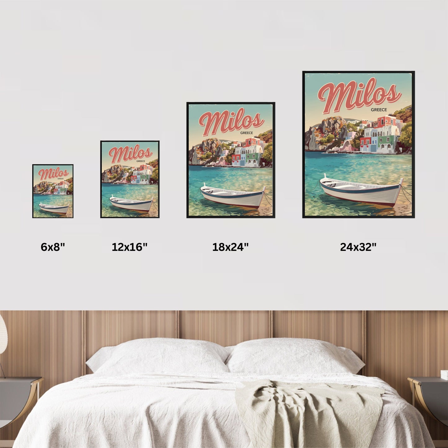Milos Vintage Travel Poster - Charming Villages