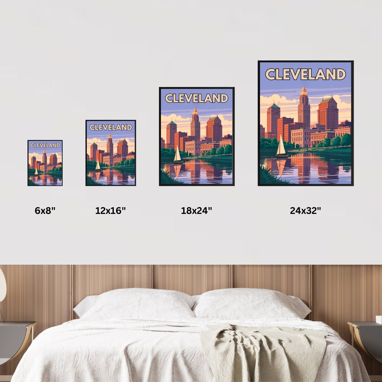 Cleveland Vintage Travel Poster - Heartbeat of Ohio