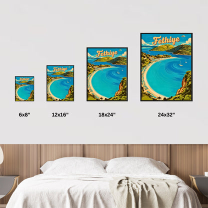 Fethiye Vintage Travel Poster