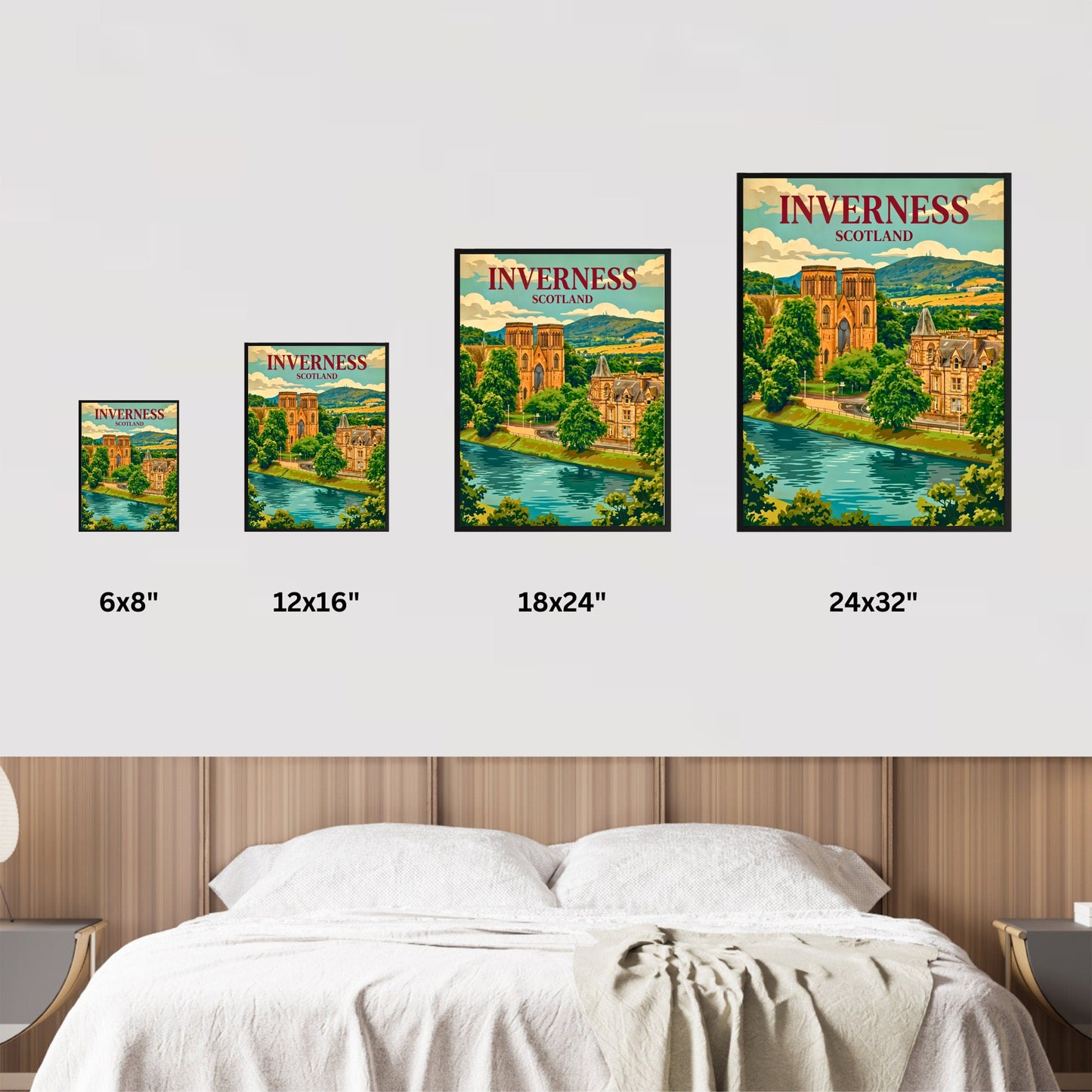 Inverness Vintage Travel Poster - Riverfront Charm