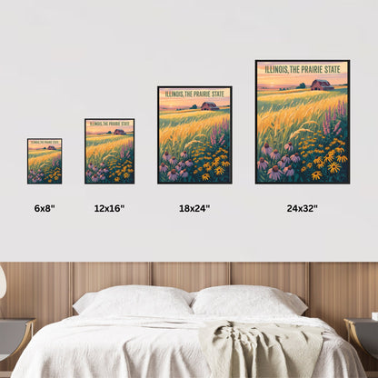 Illinois Vintage Travel Poster - Explore the Heartland
