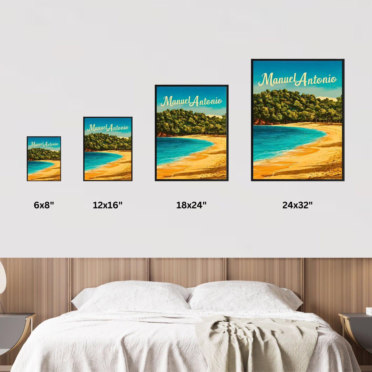 Manuel Antonio Vintage Travel Poster - Mesmerizing Beach, Costa Rica