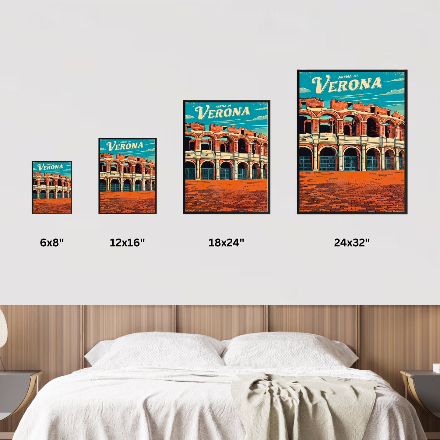 Verona, Italy Vintage Travel Poster - Italy's Historical Site
