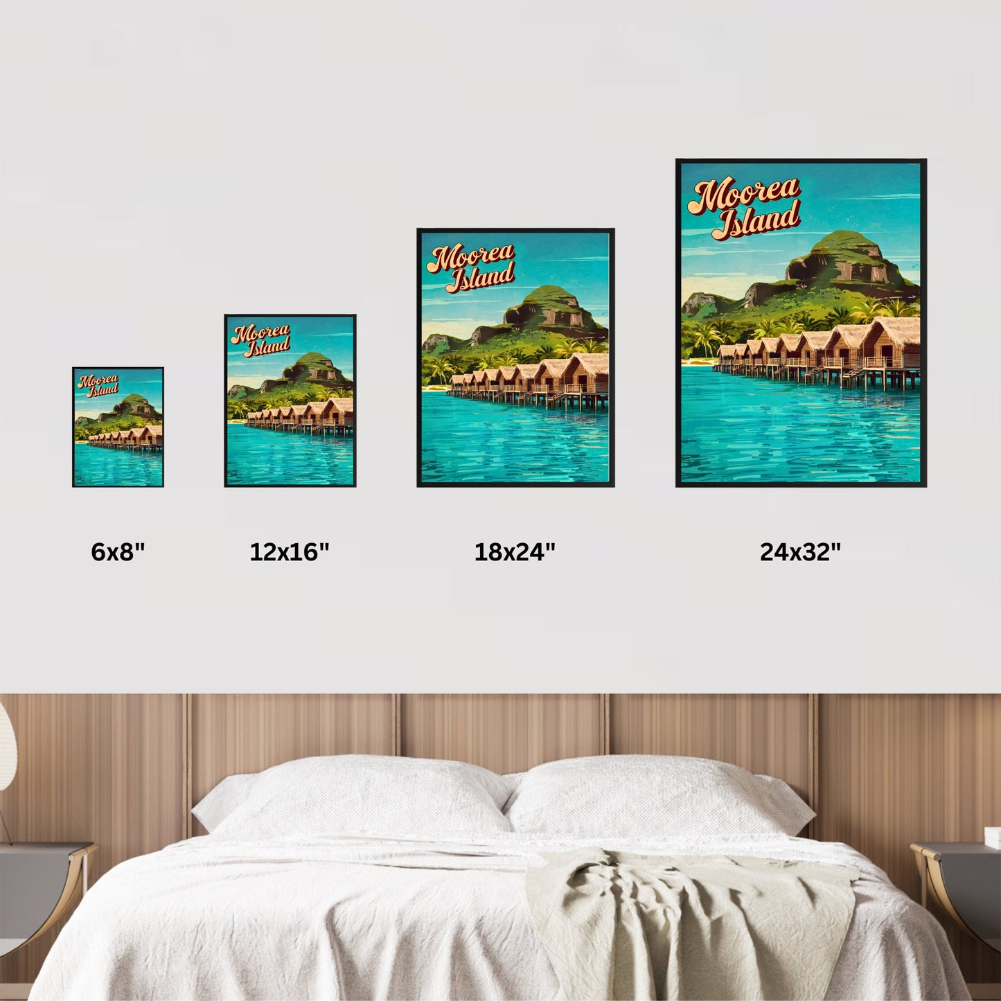 Moorea Island Vintage Travel Poster - Paradise in Polynesia