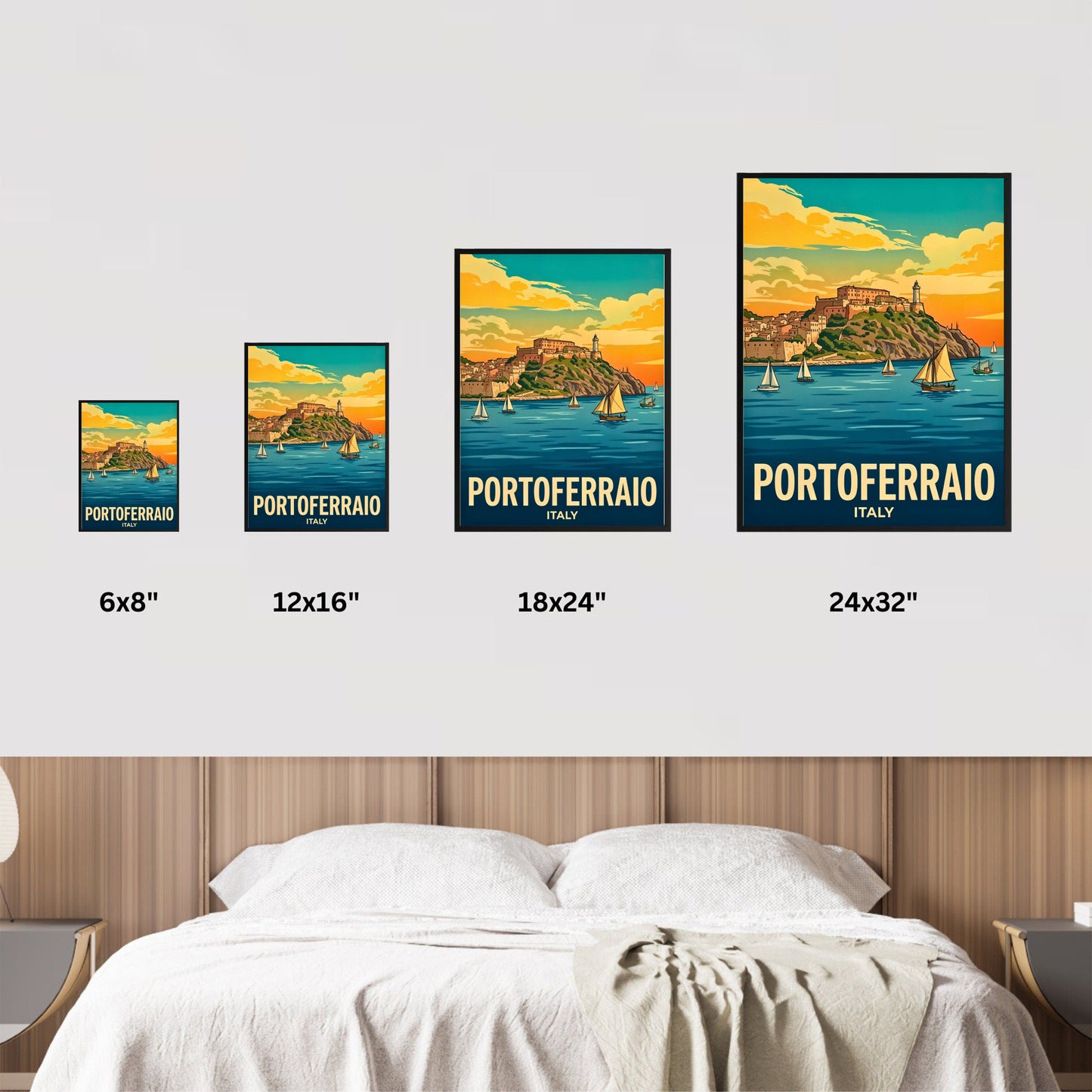 Portoferraio Vintage Travel Poster - Mediterranean Splendor