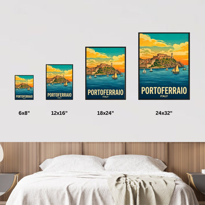 Portoferraio Vintage Travel Poster - Mediterranean Splendor