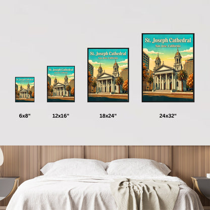 St. Joseph Cathedral Vintage Travel Poster -  Historic Grace