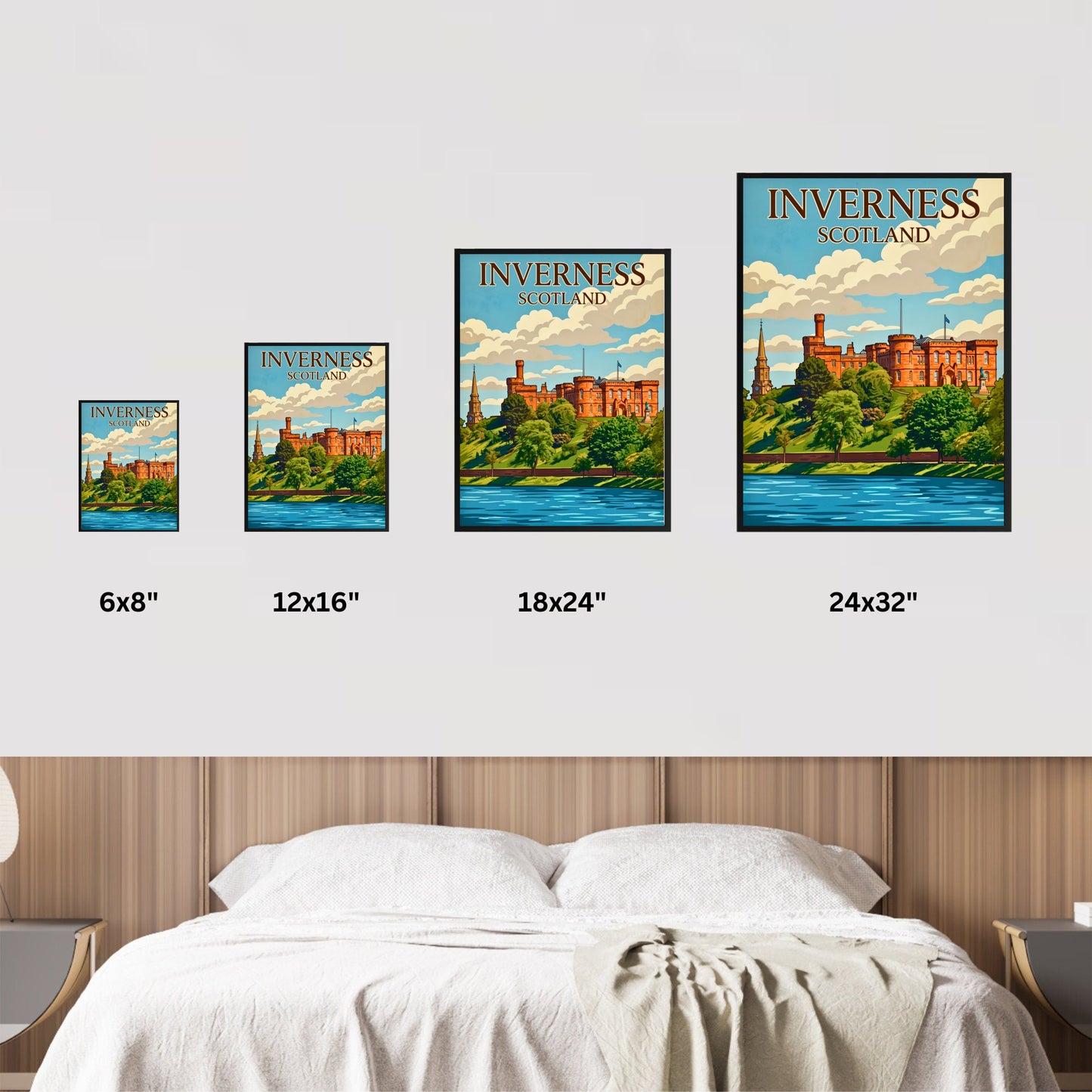 Inverness Vintage Travel Poster- Scotland by the River