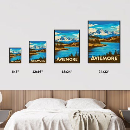 Aviemore Vintage Travel Poster - Scottish Highlands