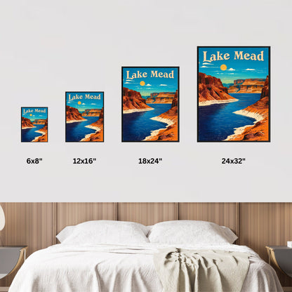 Lake Mead Vintage Travel Poster