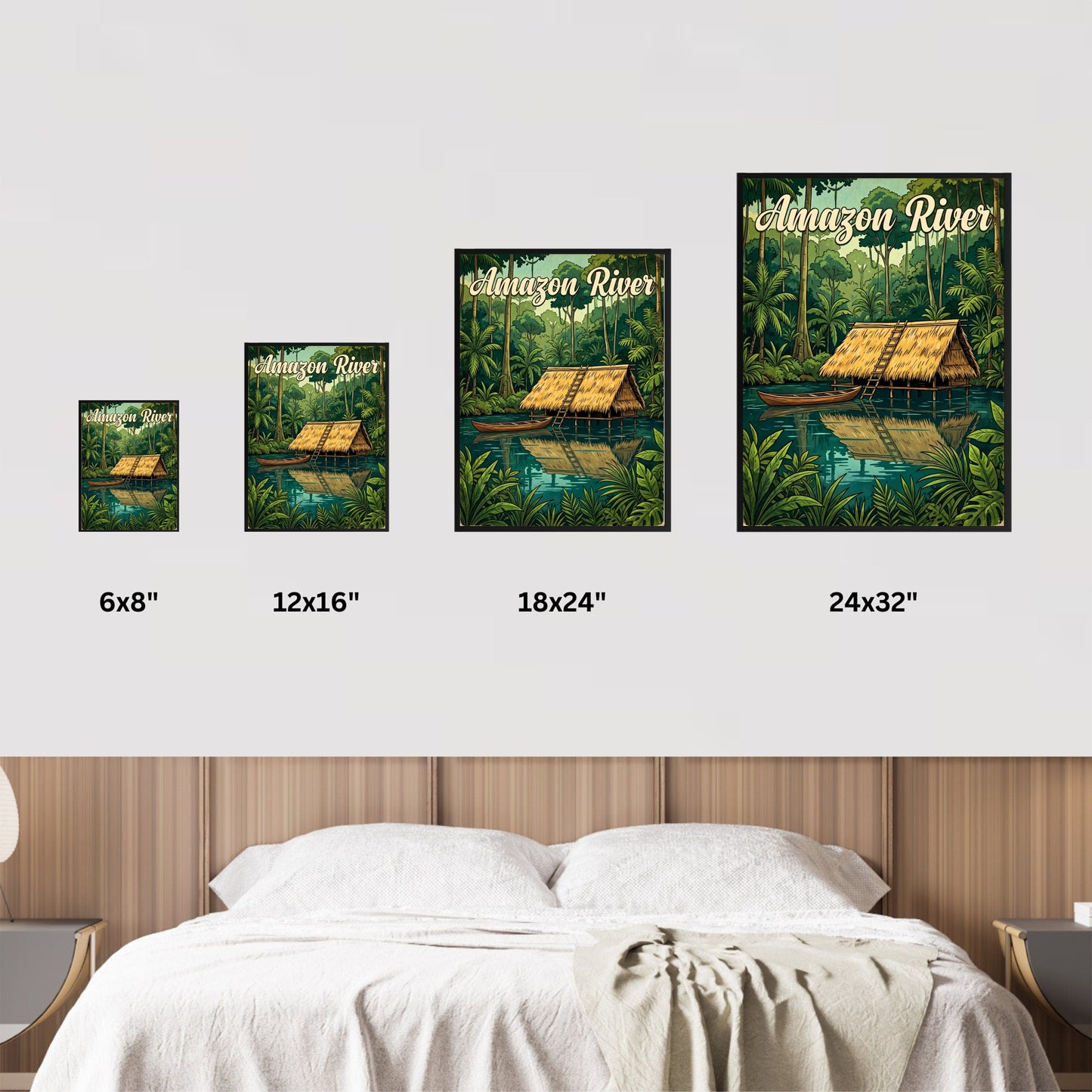 Amazon River Vintage Travel Poster - Riverside Retreat