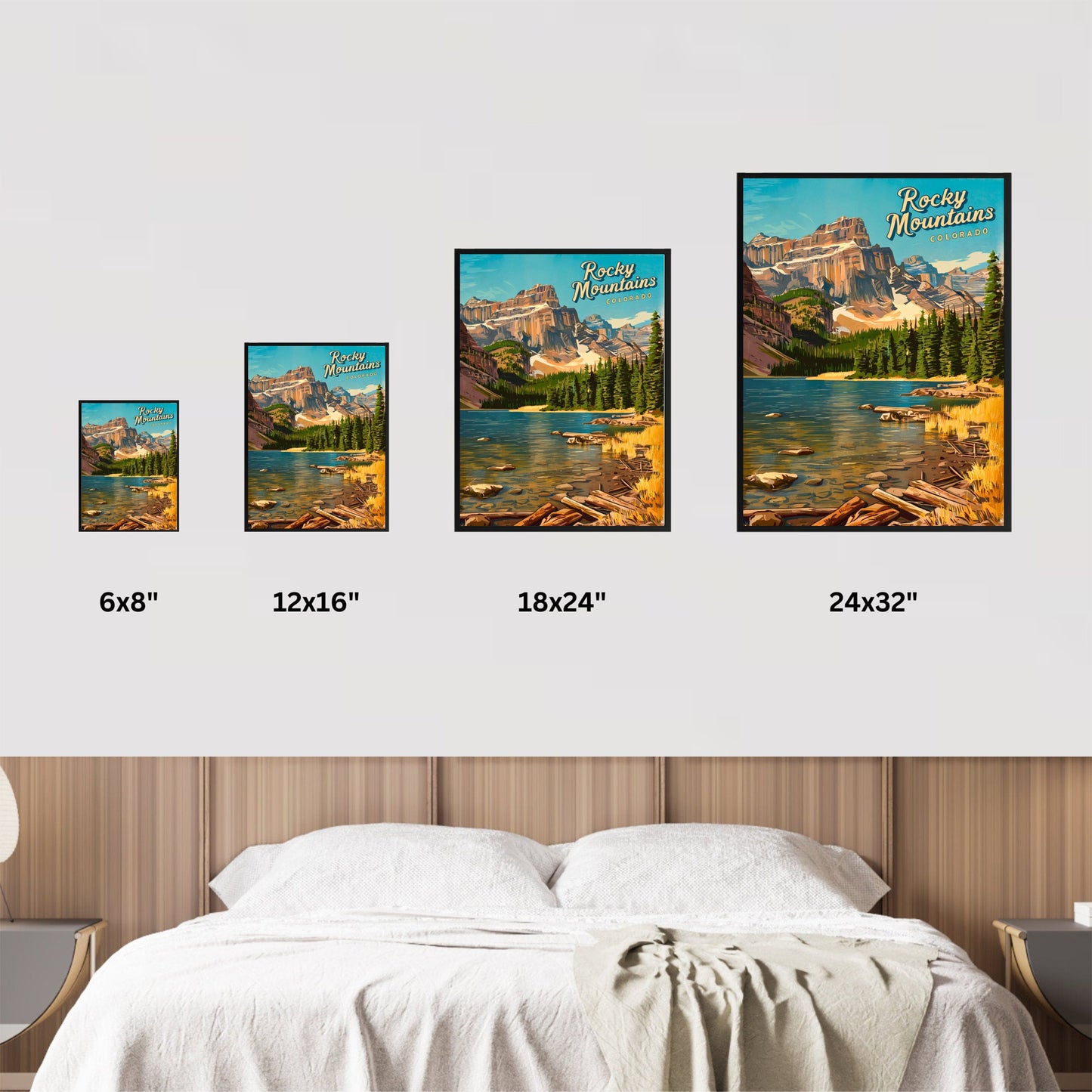 Rocky Mountains Vintage Travel Poster