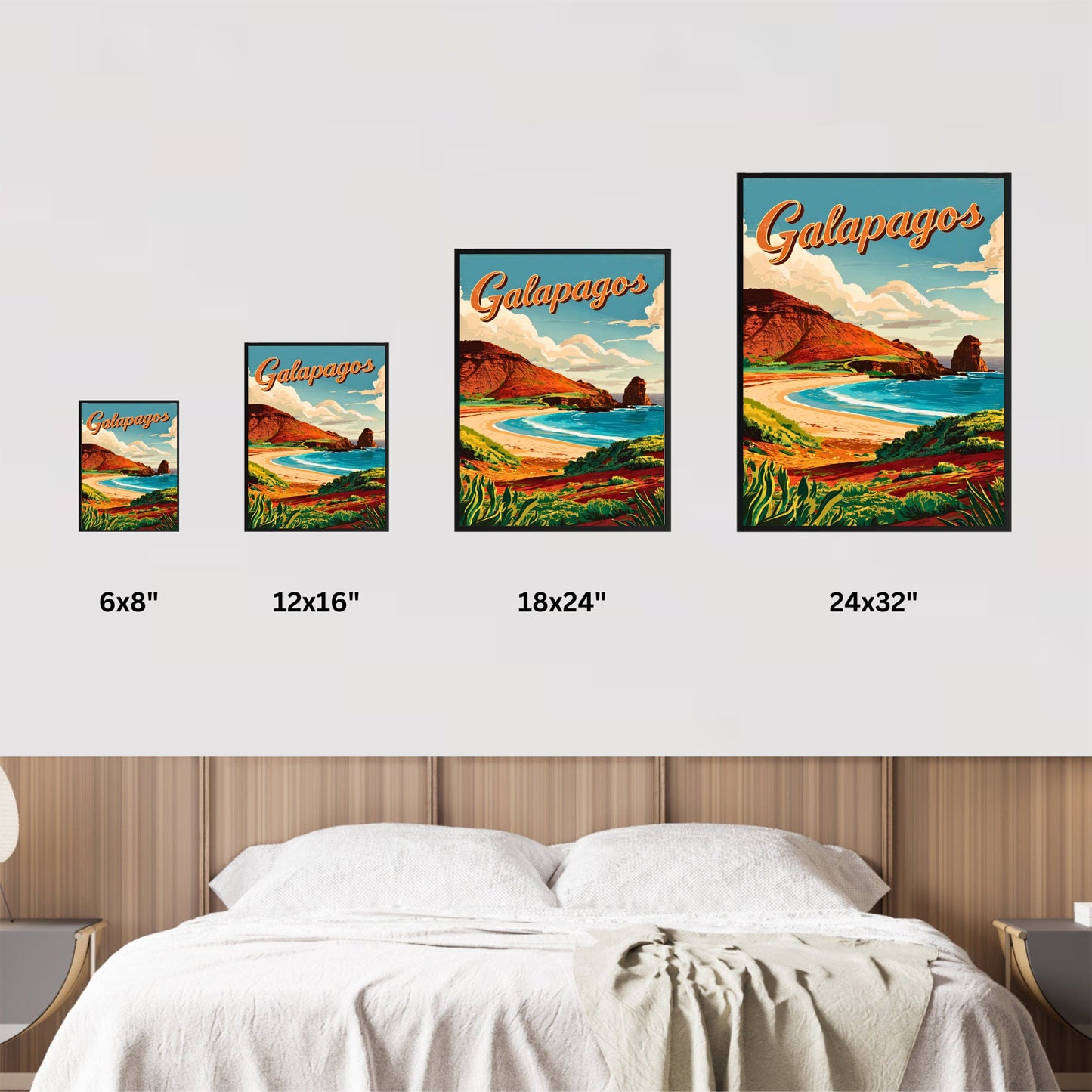 Galapagos Vintage Travel Poster - Captivating Beach Spot View