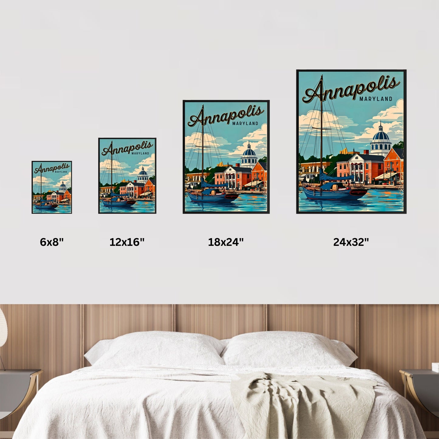 Annapolis Vintage Travel Poster - Historic Charm of Maryland