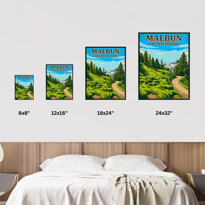 Malbun Vintage Travel Poster - Peaks
