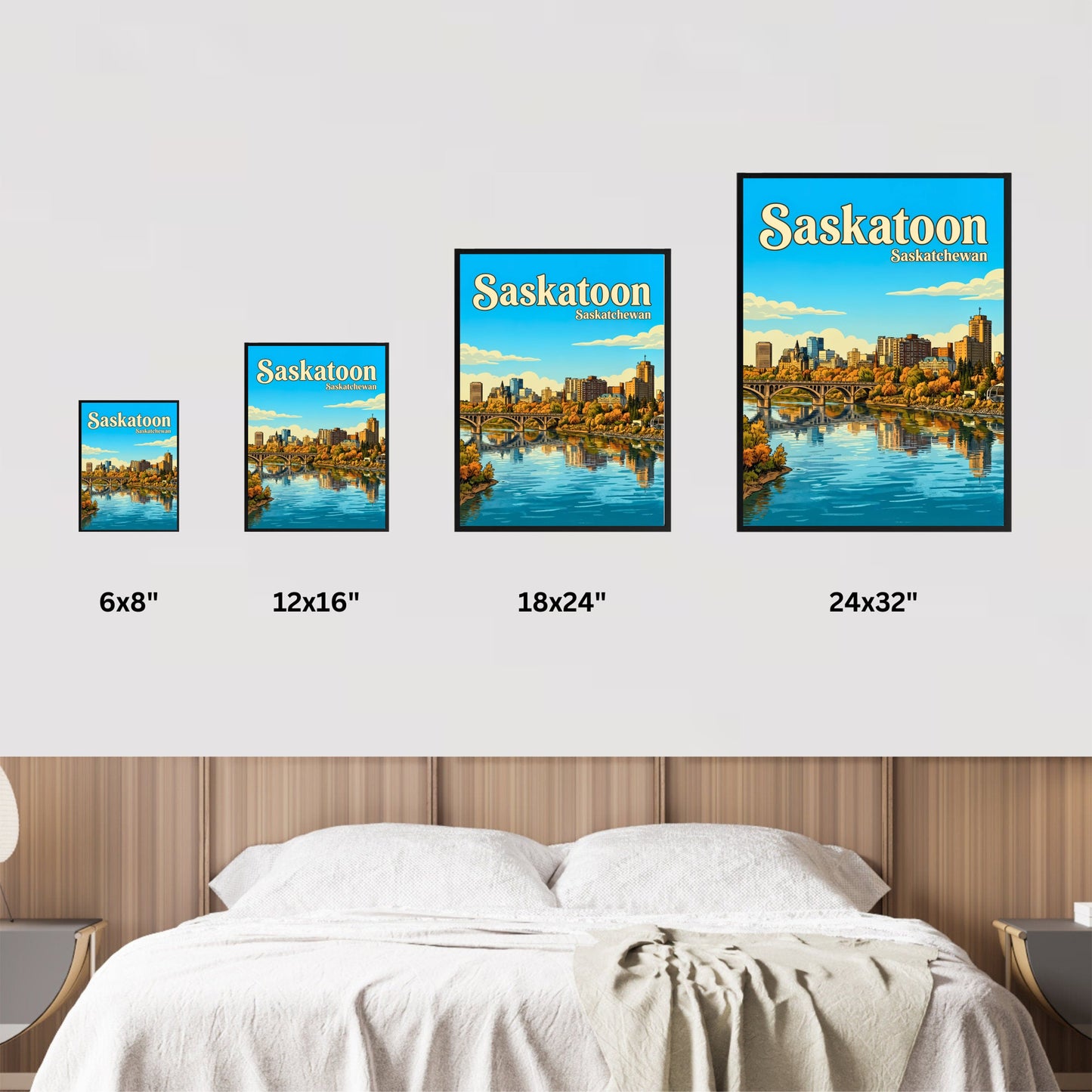 Saskatoon Vintage Travel Poster - Saskatchewan, Canada
