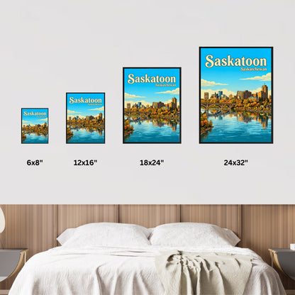 Saskatoon Vintage Travel Poster - Saskatchewan, Canada