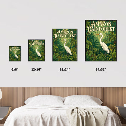 Amazon Rainforest Vintage Travel Poster - Serenity