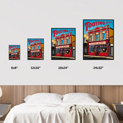 Tooting Vintage Travel Poster - Timeless Market in South London