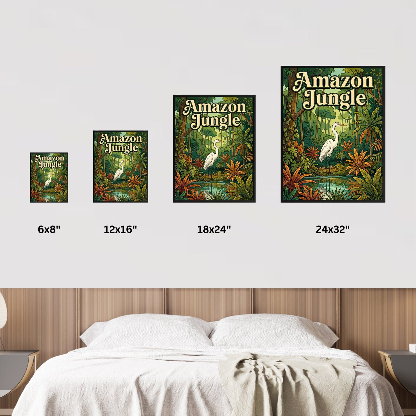 Amazon Jungle Vintage Travel Poster - Tropical Stillness
