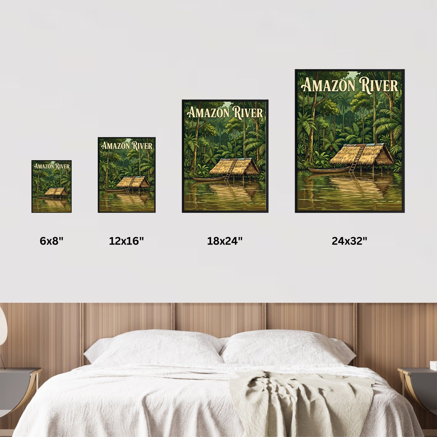 Amazon River Vintage Travel Poster - Jungle Living