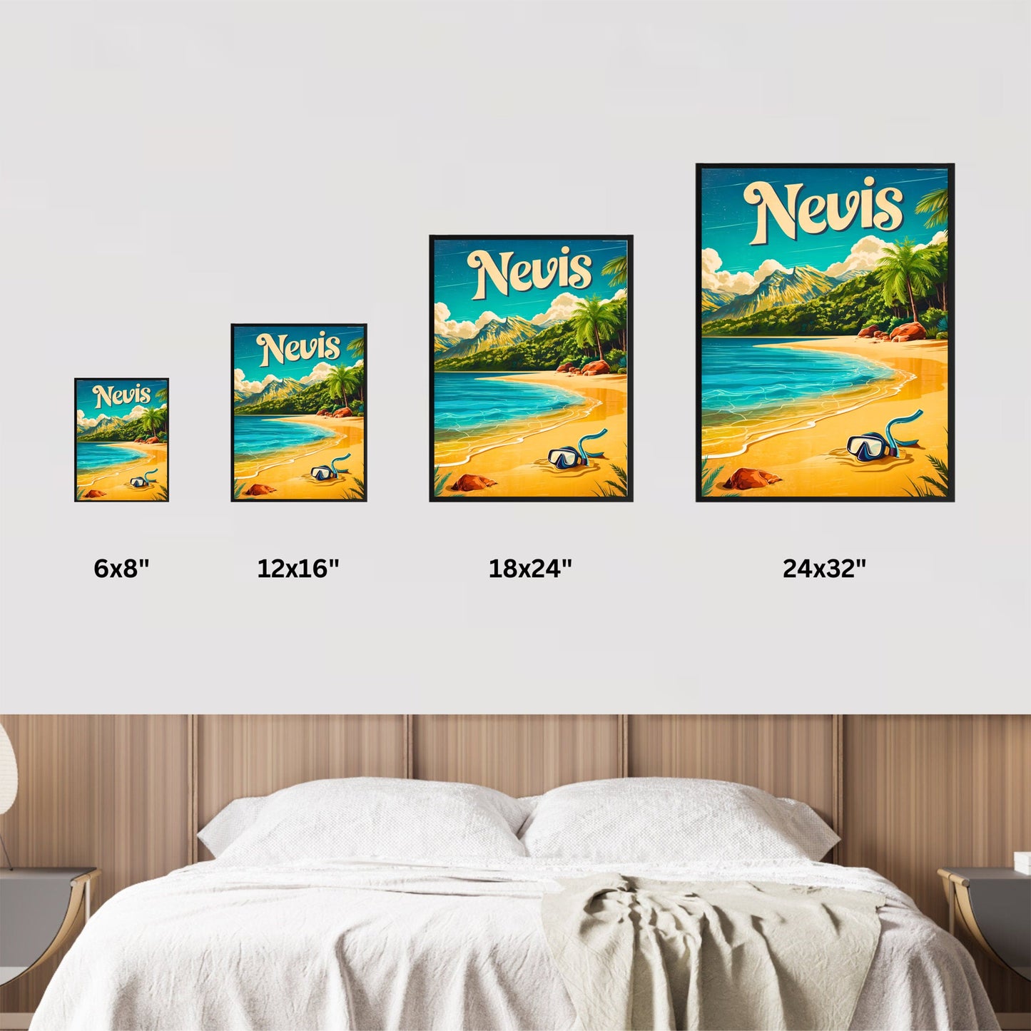 Nevis Vintage Travel Poster