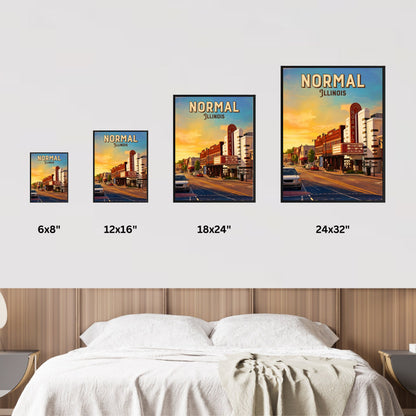 Normal, Illinois Vintage Travel Poster - Central Glow