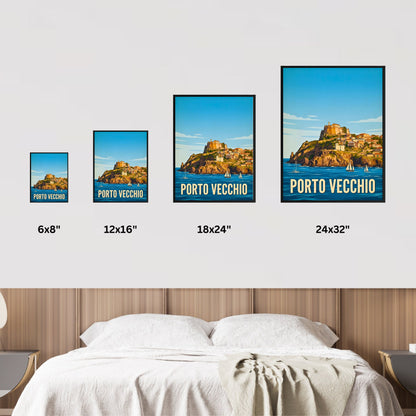 Porto Vecchio Vintage Travel Poster - Mediterranean Haven