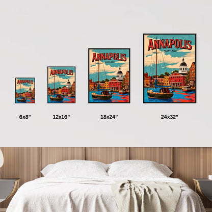 Annapolis, Maryland Vintage Travel Poster - Captivating Historical Harbor