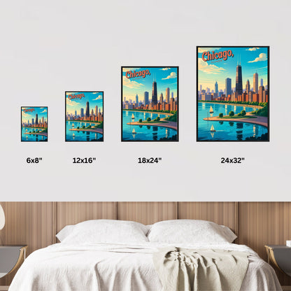 Chicago Vintage Travel Poster - The Windy City