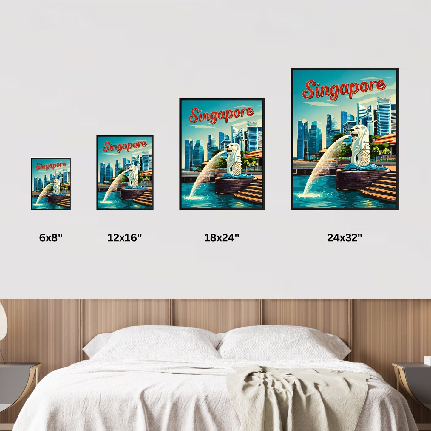 Singapore Vintage Travel Poster