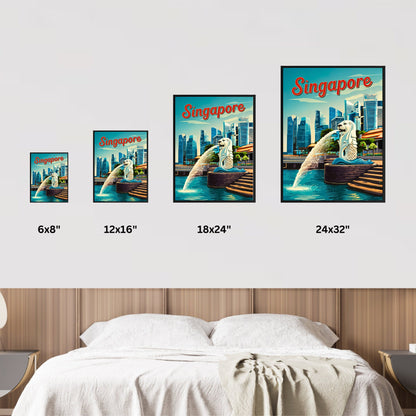 Singapore Vintage Travel Poster