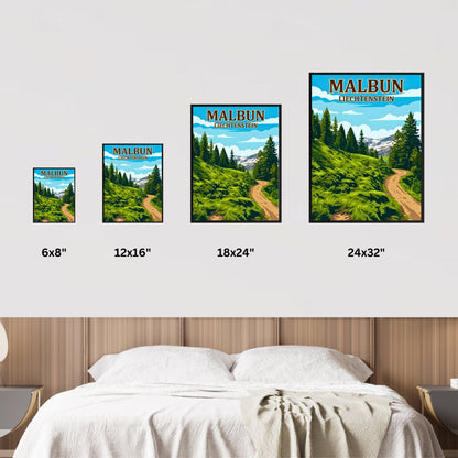 Malbun Vintage Travel Poster - Explore Mountains