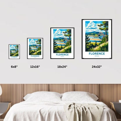 Florence Travel Poster - Captivating Oregon River View
