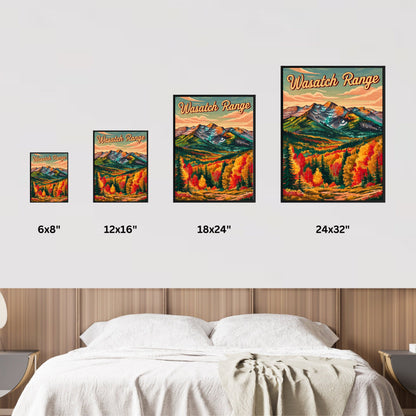 Wasatch Range Vintage Travel Poster