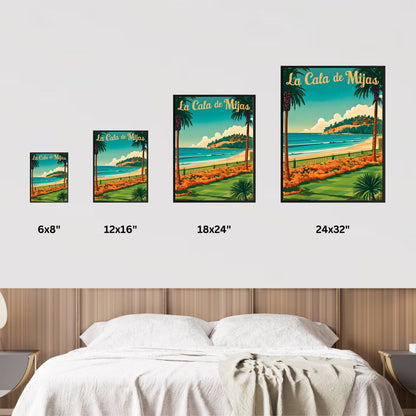 La Cala de Mijas Vintage Travel Poster - Spain’s Costa del Sol