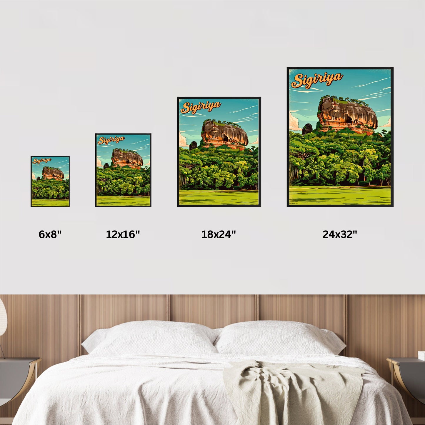 Sigiriya Vintage Travel Poster
