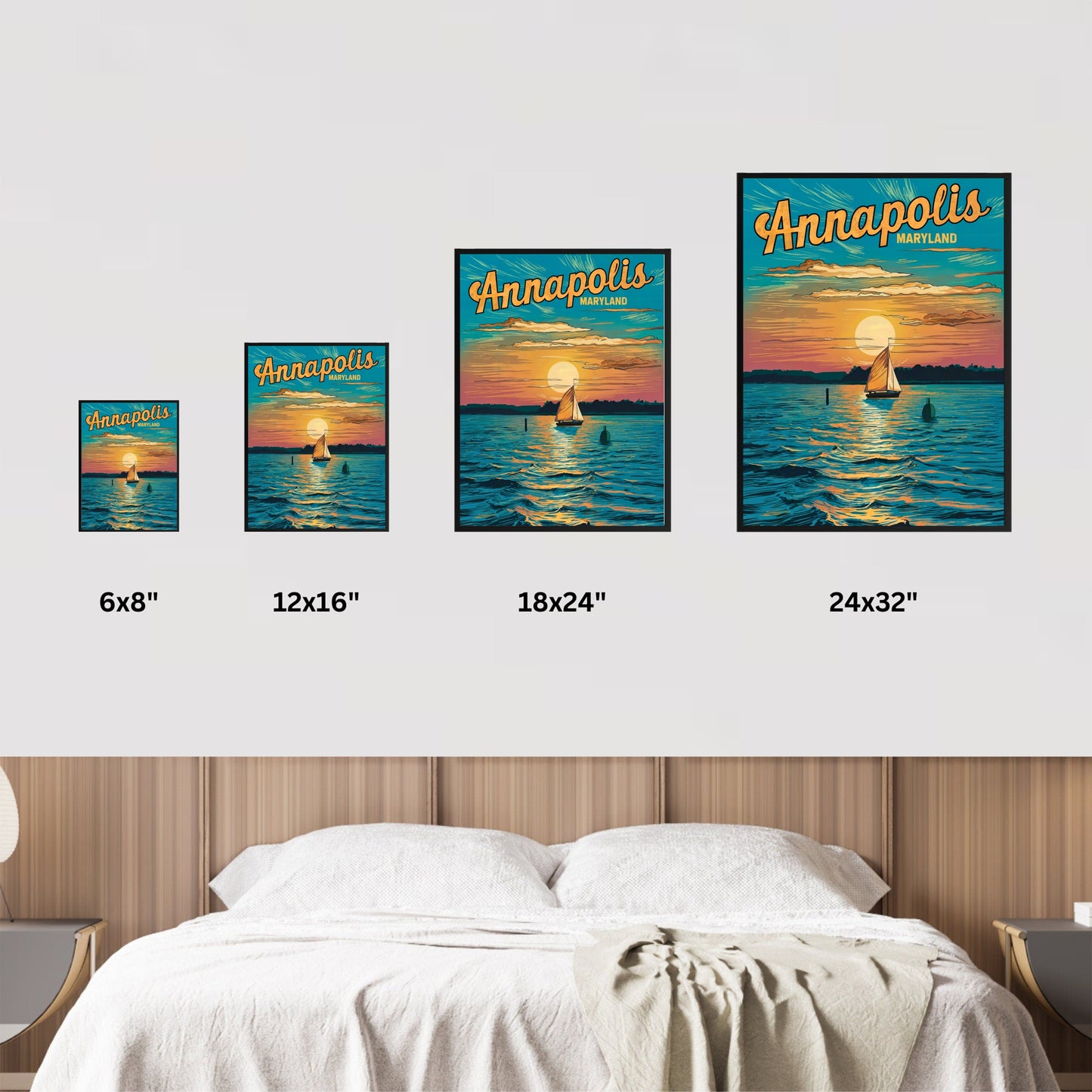 Annapolis Vintage Travel Poster - Nautical Heart of Maryland