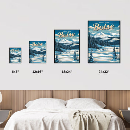 Boise Vintage Travel Poster - Vibrant Outdoor Adventures