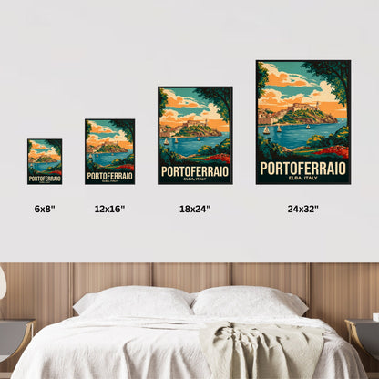 Portoferraio Vintage Travel Poster  - Fortress by the Sea