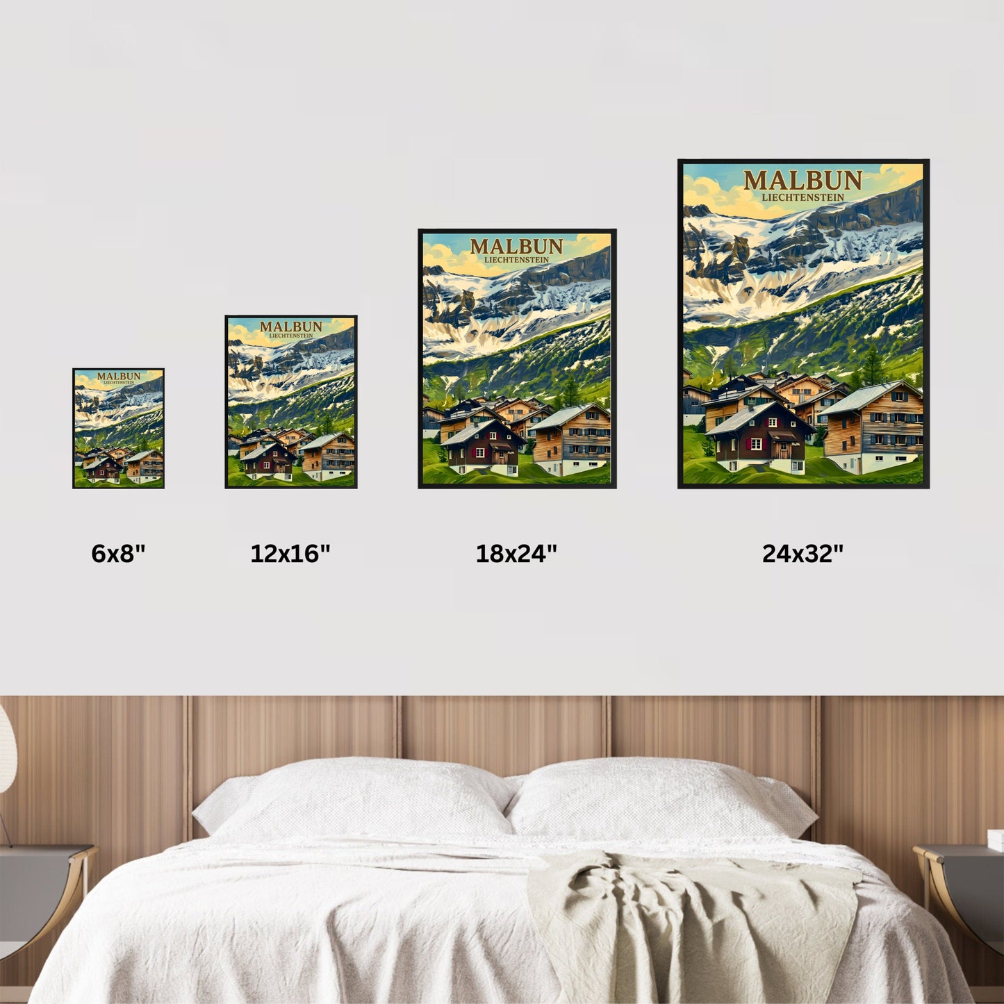 Malbun Vintage Travel Poster - Mountain Charm