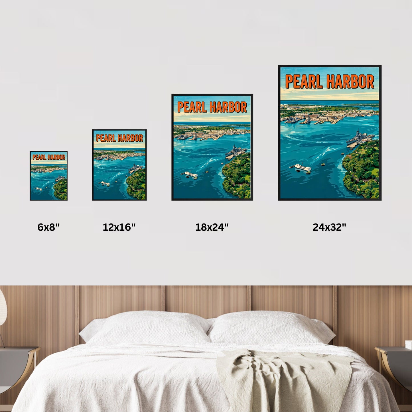 Pearl Harbor Vintage Travel Poster