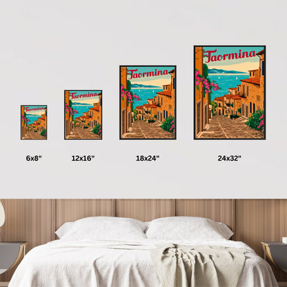 Taormina Vintage Travel Poster