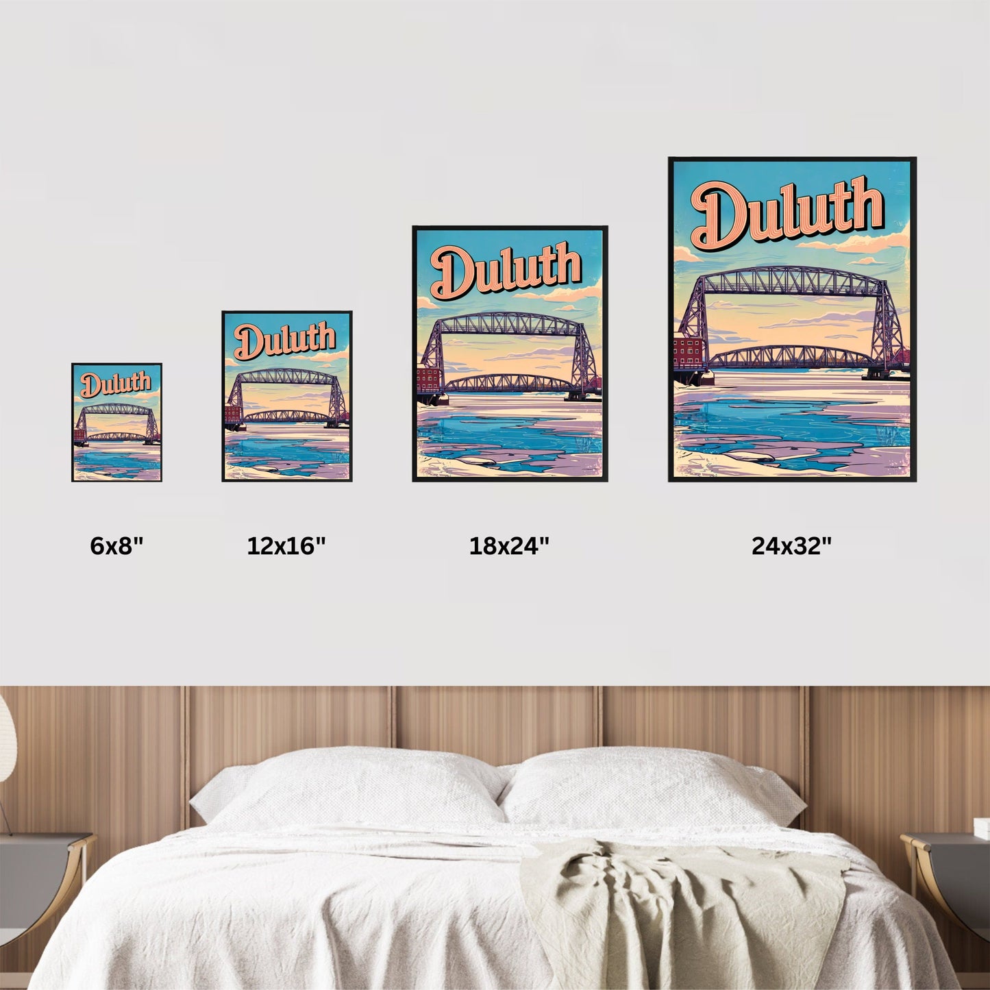 Duluth Vintage Travel Poster - Iconic Bridge
